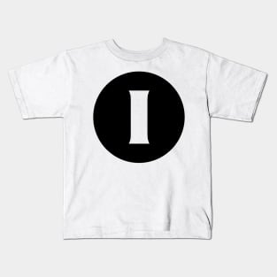 I (Letter Initial Monogram) Kids T-Shirt